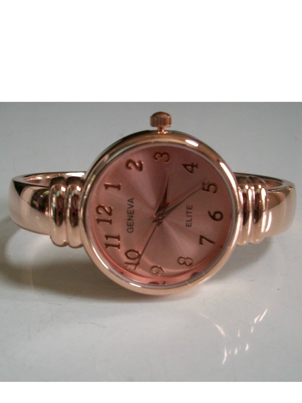 Geneva Rose Gold-Tone Women's Bangle Watch